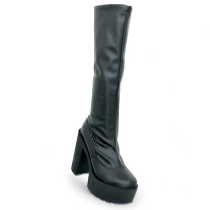 Frogs4025 - Botas Altas con Plataforma y Tacón Grueso para Mujer estilo Bratz