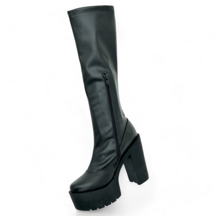 Frogs4025 - Botas Altas con Plataforma y Tacón Grueso para Mujer estilo Bratz