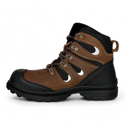 Gar198 - Botas Industriales con Casco de Acero, Suela Antiderrapante, en Piel