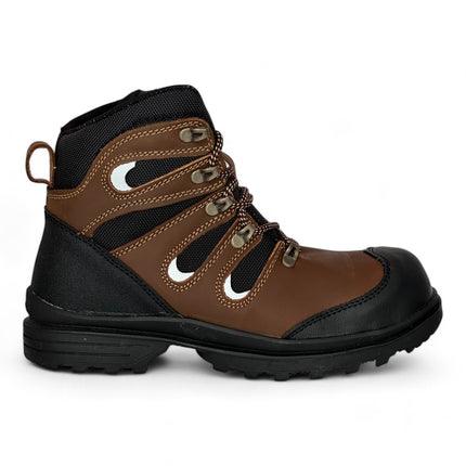 Gar198 - Botas Industriales con Casco de Acero, Suela Antiderrapante, en Piel