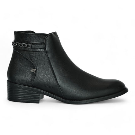HC5106 - Botines de Piel para Mujer con Tacón Bajo y Cierre Lateral