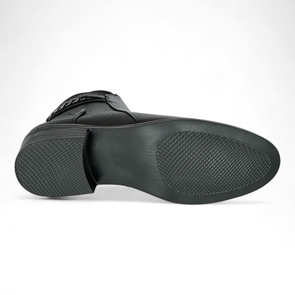 HC5106 - Botines de Piel para Mujer con Tacón Bajo y Cierre Lateral