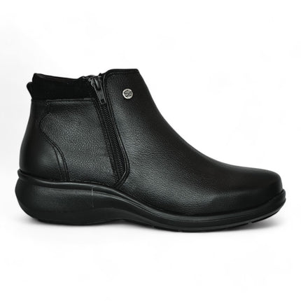 Scandalo 5531 - Botines de Piel para Mujer con Doble Cierre Lateral y Suela Confort