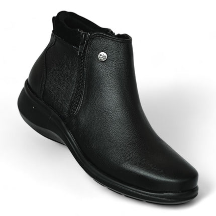 Scandalo 5531 - Botines de Piel para Mujer con Doble Cierre Lateral y Suela Confort